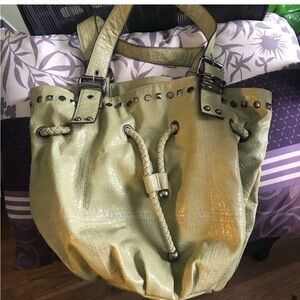 Chocolate Olive Green Hobo Bag